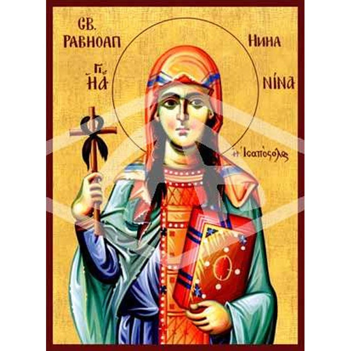 Nina Equal to the Apostles, Mounted Icon Print Size: 20cm x 26cm