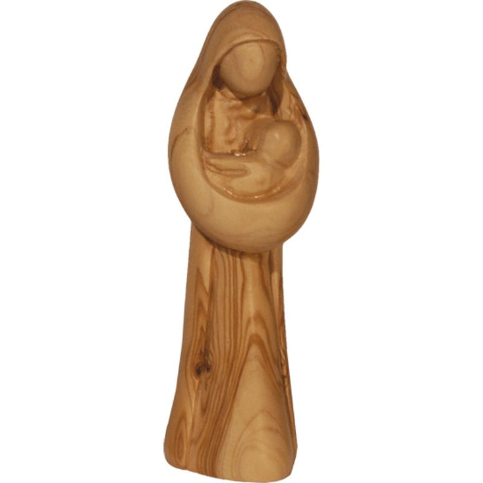 Olive Wood Mother and Child Statue 15cm / 6 Inches High Figurine