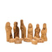 Christmas Crib Figures, Olive Wood Nativity Crib Figures, 11.5cm - 4.5 Inches High, Set of 12 Unique Individual Pieces Made In Bethlehem