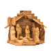 Christmas Crib Set, Olive Wood Nativity Crib Set, Figures 11.5cm - 4.5 Inches High & Crib Shed 20.5cm Wide Every Crib Set Is Unique In It's Wood Grain