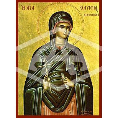 Olympias The Deaconess, Mounted Icon Print Size: 14cm x 20cm