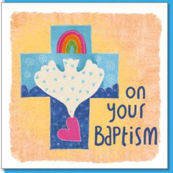 Christian Greetings Cards, On Your Baptism, Greetings Card With Bible Verse Inside Psalm 27:4