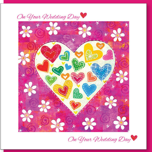 Christian Wedding Day Greetings Cards, On Your Wedding Day Greetings Card, Love Heart With Bible Verse
