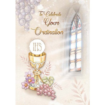 To Celebrate Your Ordination, Greetings Card With Bible Verse Psalm 2:12 On The Inside