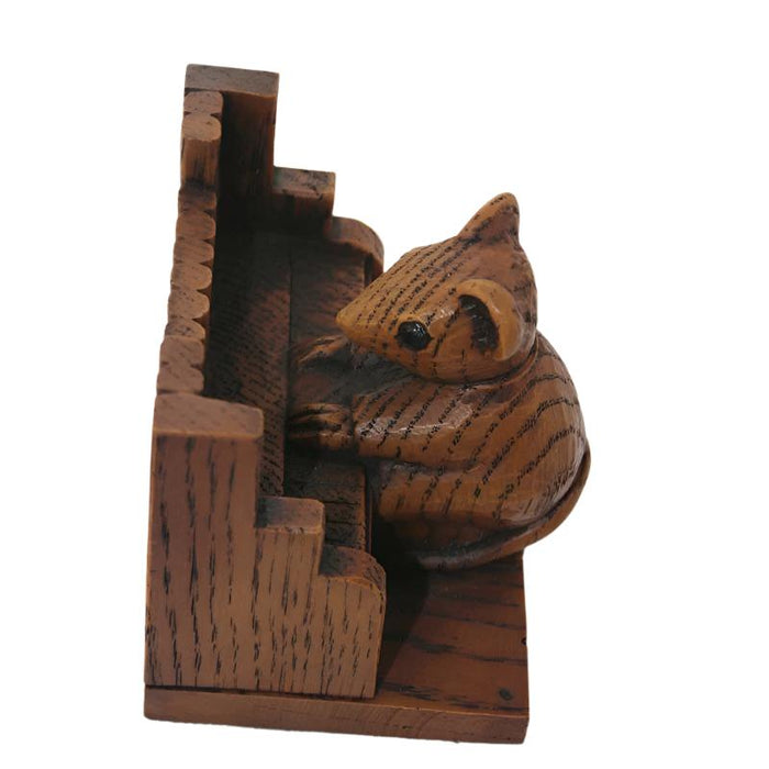 Hand Carved Church Mouse Vicar Ornament Pulpit Bible Gift Hand Carved Church Mouse Vicar Pulpit Ornament - Unique Wooden Bible Cathedral Gift (UK Made) Church Mouse Ornament - Foto 3