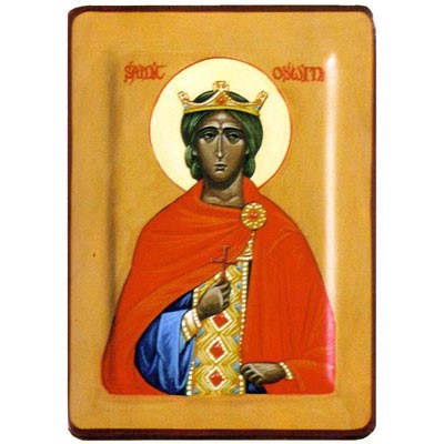 Orthodox Icons Saint Oswin of Northumbria, Mounted Icon Print