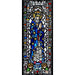 Cathedral Stained Glass, Our Lady & The Stars Ampleforth Abbey, Stained Glass Window Transfer 21.5cm High