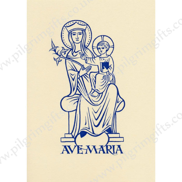 Our Lady Ave Maria Greetings Card