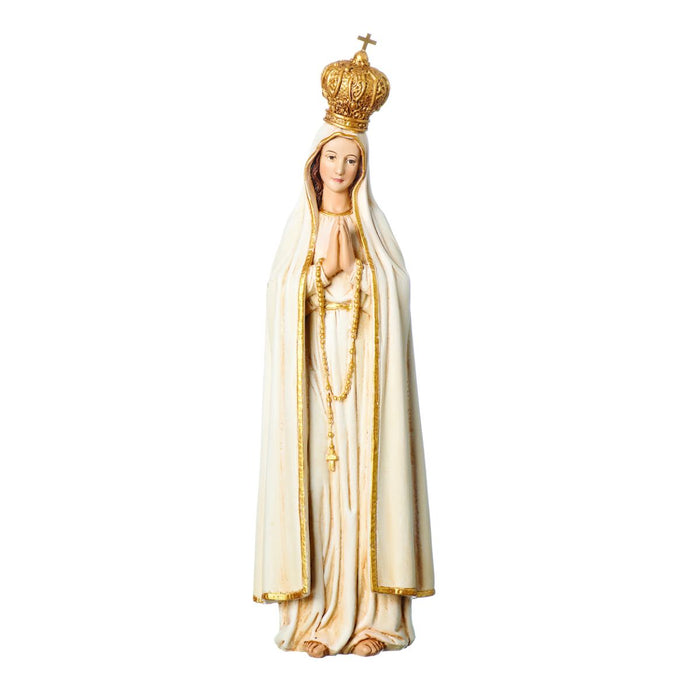 Our lady of Fatima Statue 18cm - 7 Inches High Resin Cast Figurine Catholic Statue