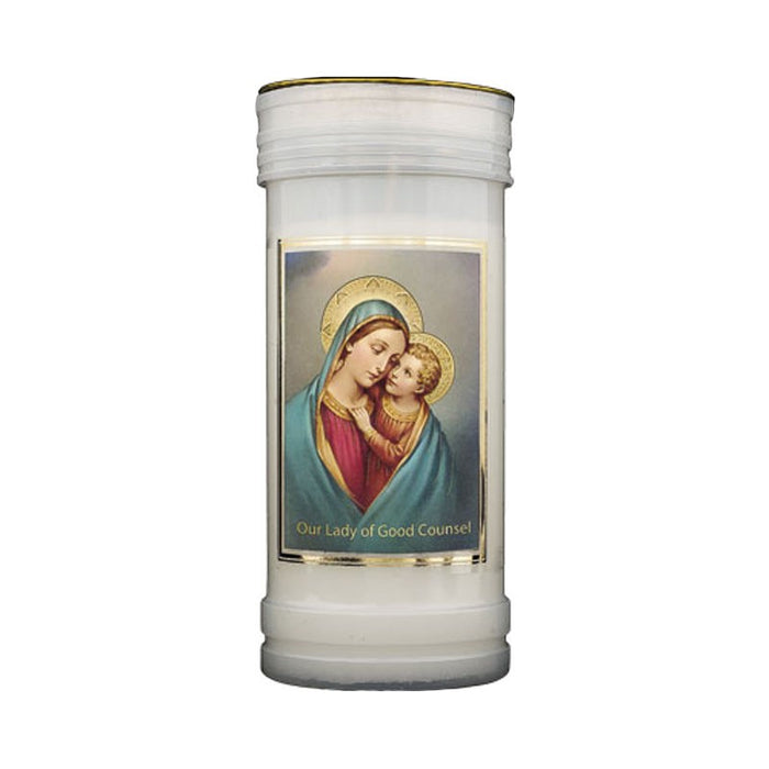 Our Lady of Good Counsel Prayer Candle, Burning Time Approximately 72 Hours