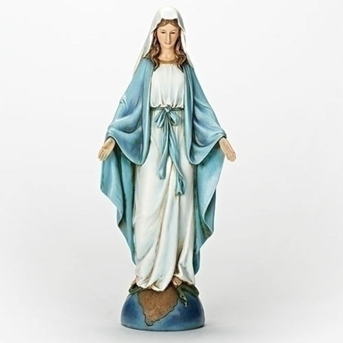 Our Lady of Grace, Miraculous Medal Statue 35cm - 14 Inches High Resin Cast Figurine Catholic Statue
