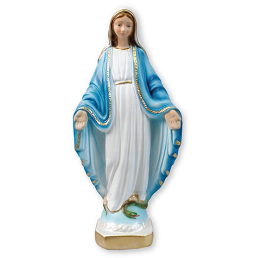 Our Lady of Grace, Miraculous Medal Statue 20cm - 8 Inches High Plaster Cast Figurine