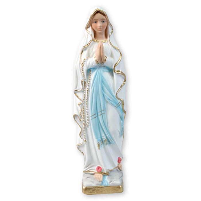 Our Lady of Lourdes Statue 30cm / 12 Inches High Plaster Cast Figurine