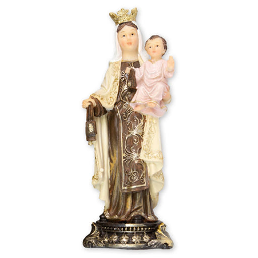 Our Lady of Mount Carmel Statue 13cm - 5 Inches High Resin Cast Figurine Catholic Statue