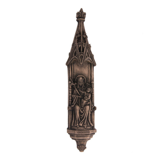 Catholic Statues, Our Lady of Walsingham Canopy Statue, 41cm - 16 Inches High Resin Cast Bronze Finish