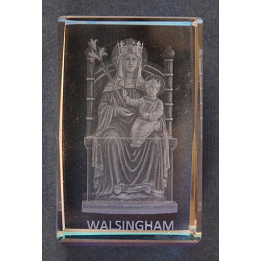 Our Lady of Walsingham Lazer Engraved Crystal Statue
