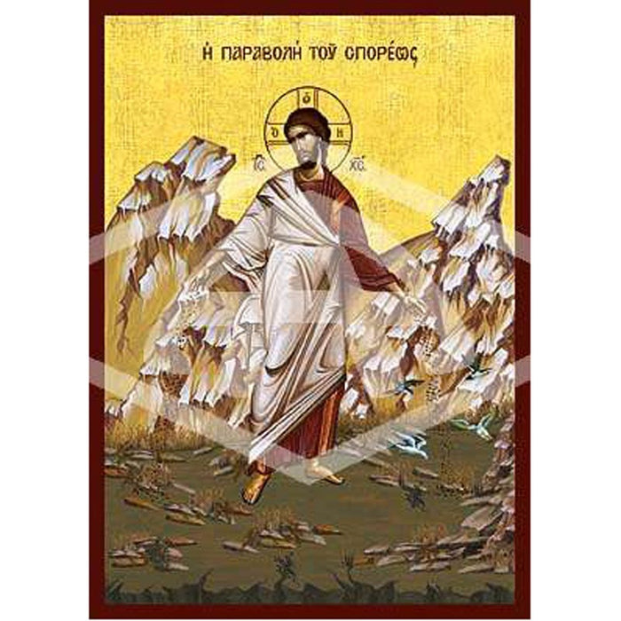 Parable of the Sower, Mounted Icon Print Size 20cm x 26cm
