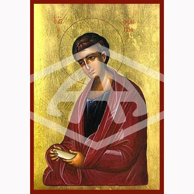 Phillip the Apostle and Disciple, Mounted Icon Print Size 20cm x 26cm
