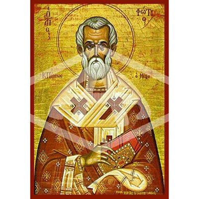 Photius the Great Patriarch of Constantinople, Mounted Icon Print Size: 10cm x 14cm