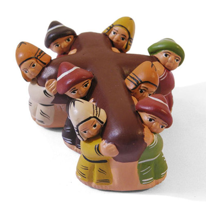 Carrying the Cross, Fairtrade Peruvian Ceramic Figurine