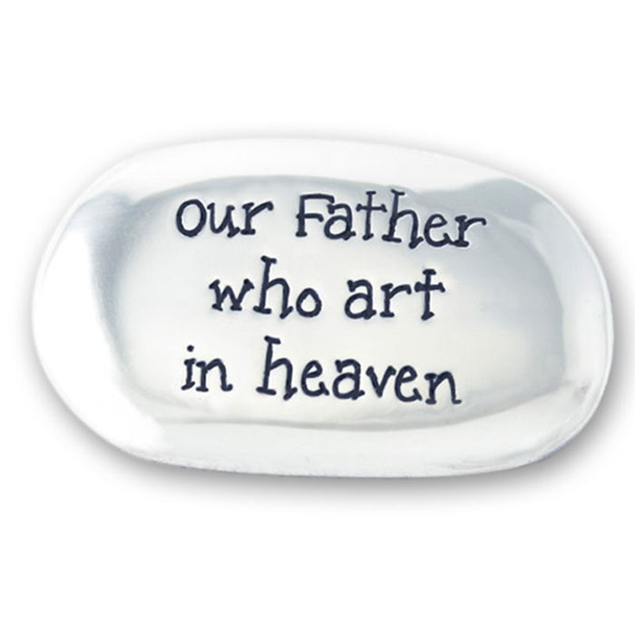 Our Father Who Art In Heaven, Pocket Prayer Stone 4cm Wide