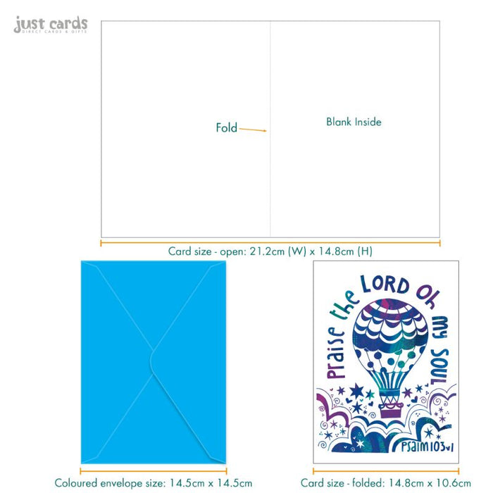 Praise The Lord On My Soul, Greetings Card With Bible Verse Psalm 103:1