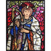 Cathedral Stained Glass, Praising Angel, by Edward Burne Jones Sailsbury Cathedral, Stained Glass Window Transfer 17cm High