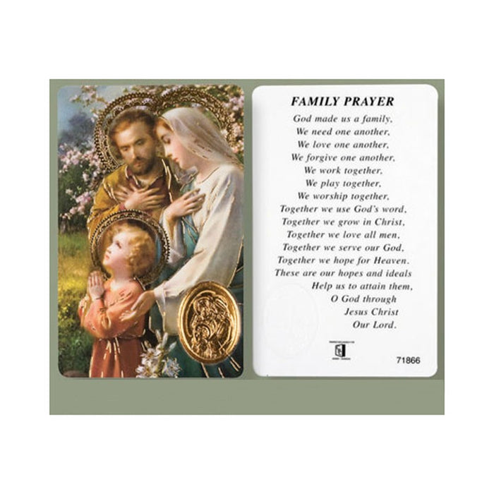 Holy Family, Laminated Prayer Card