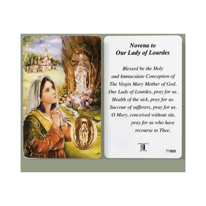 Our Lady of Lourdes, Laminated Prayer Card