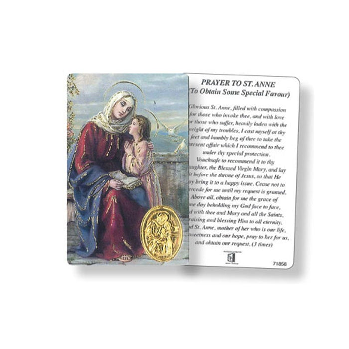 St Anne, Laminated Prayer Card