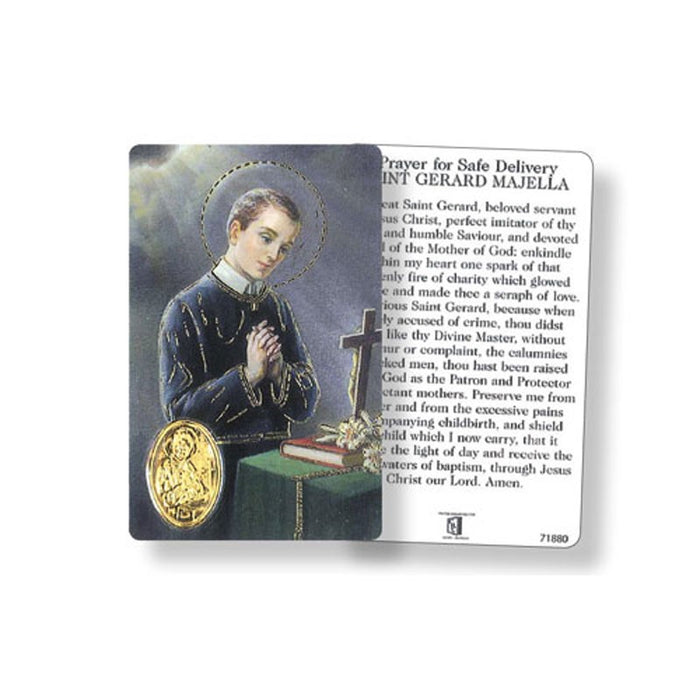Catholic Prayers, St Gerard Majella, Laminated Prayer Card