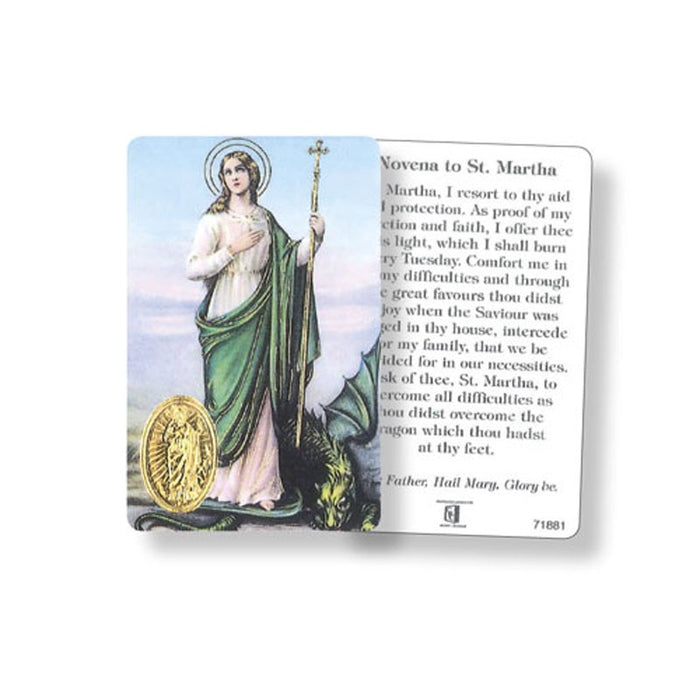 St Martha, Laminated Prayer Card