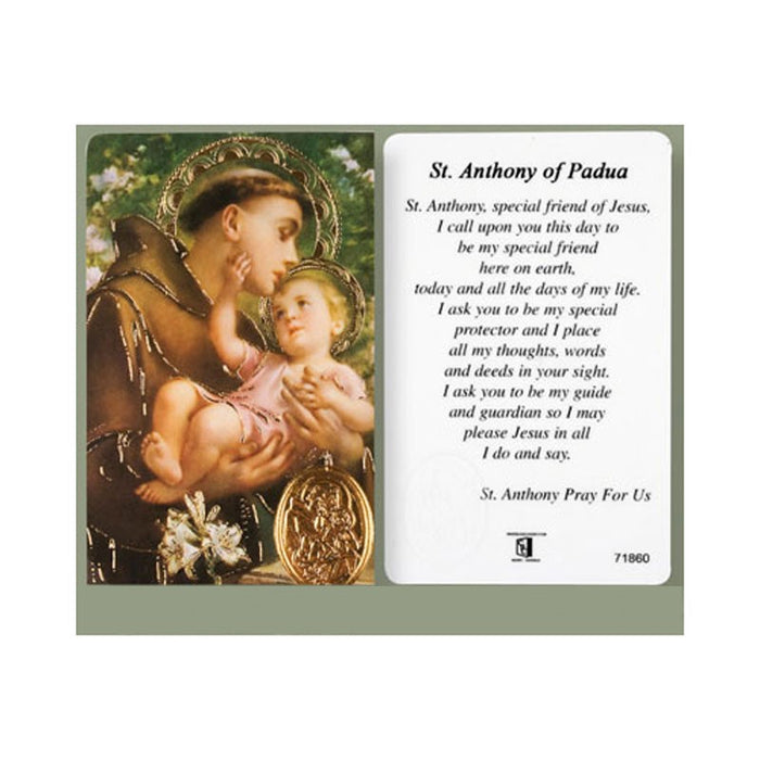 St Anthony of Padua, Laminated Prayer Card