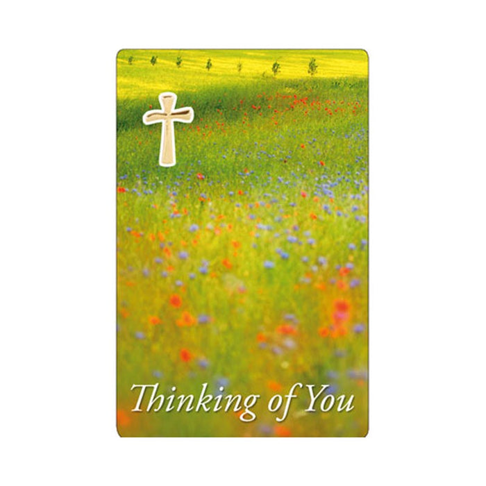 Christian Prayer Cards, Thinking of You, Laminated Prayer Card