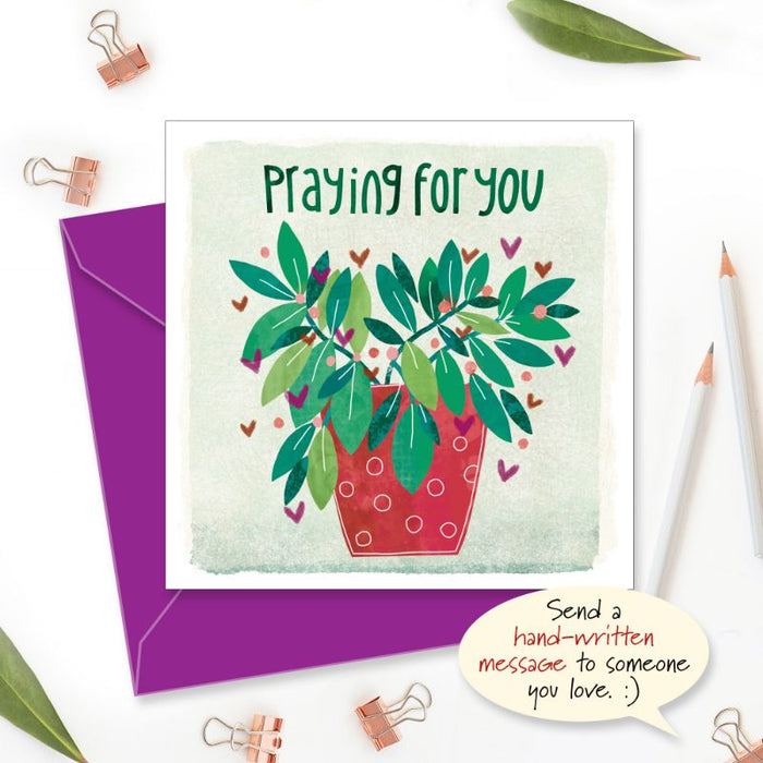 Praying For You, Greetings Card With Bible Verse Psalm 46:10