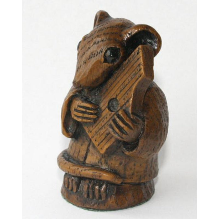 Church Mouse – The Psaltery Player 2.5 Inches High, Poor Church Mouse Collection