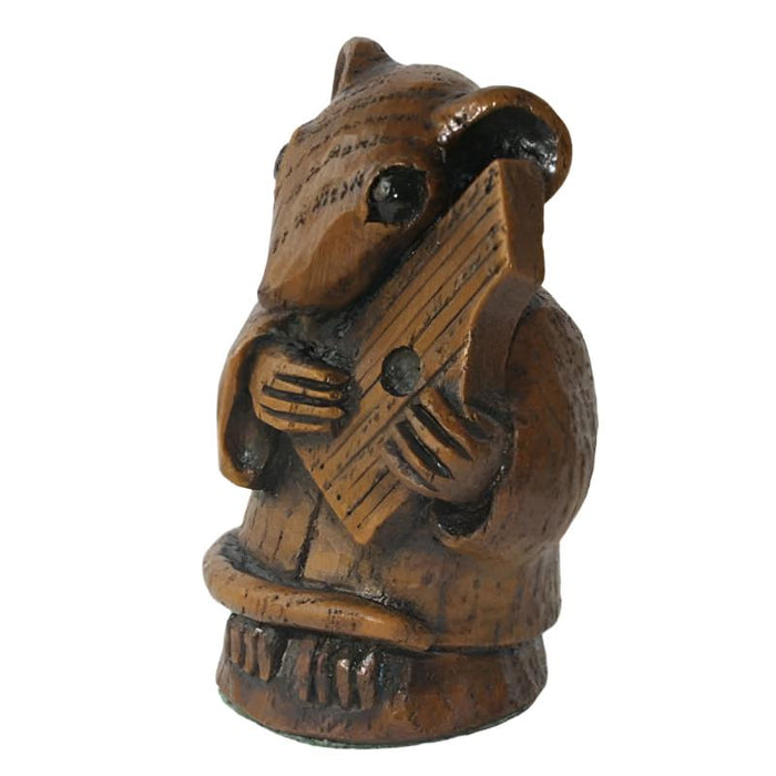 Church Mouse – Psaltery / Zither Player 2.5 Inches High, Poor Church Mouse Collection