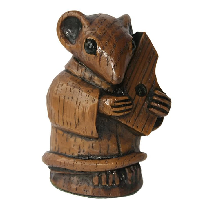 Church Mouse – Psaltery / Zither Player 2.5 Inches High, Poor Church Mouse Collection