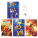 Religious Christmas Cards, 12 Christmas Cards 4 Designs With Gold Foil Highlights, Peace & Joy