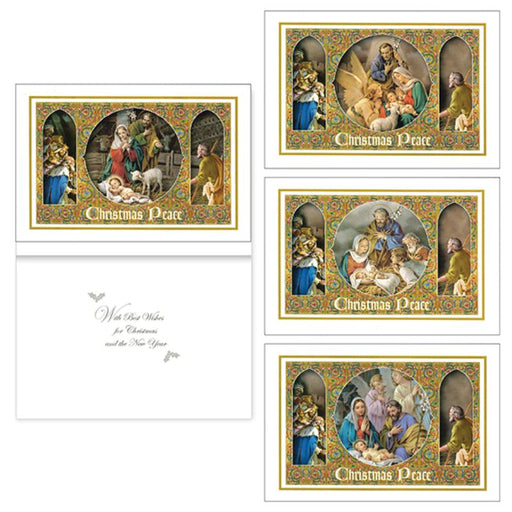 Catholic Christmas Cards, 18 Christmas Cards 4 Designs, Christmas Peace