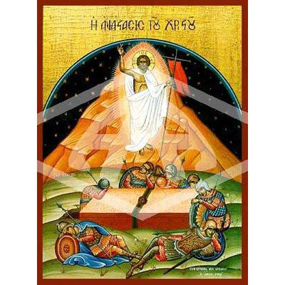 Resurrection, Mounted Icon Print Size 20cm x 26cm