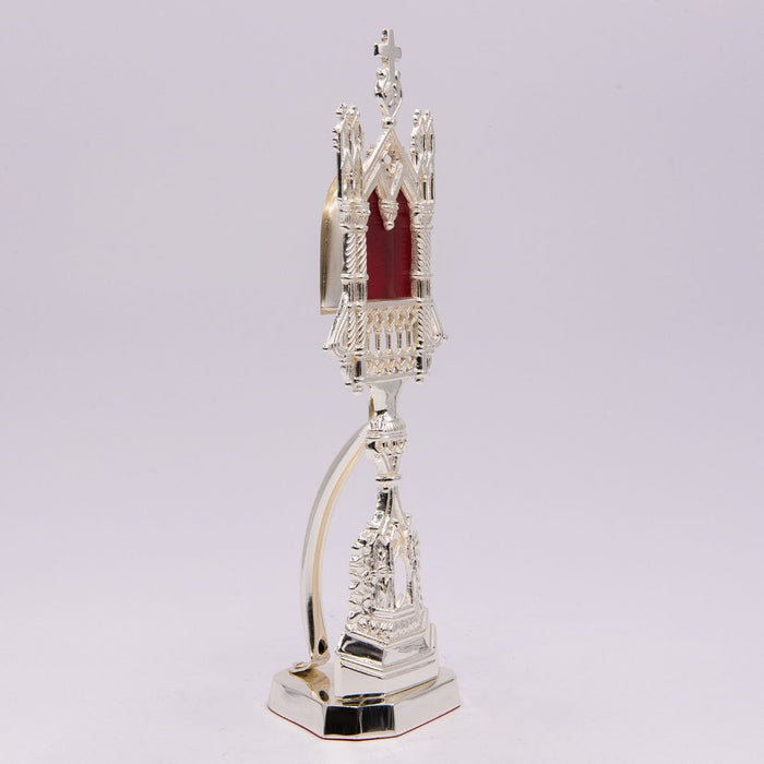 Richeldis, Silver Plated Brass Reliquary With Carrying Handle 28cm / 11 Inches High
