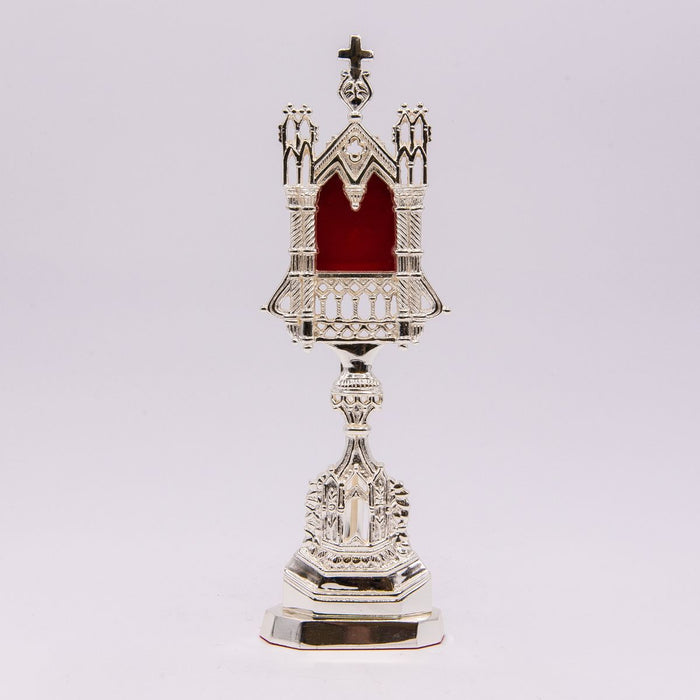 Richeldis, Silver Plated Brass Reliquary With Carrying Handle 28cm / 11 Inches High