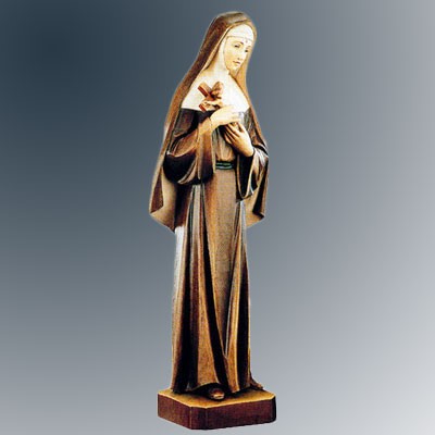 Saint Rita Statue 25cm - 10 Inches High Woodcarving Catholic Statue