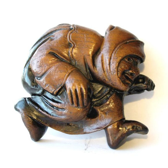 Running Monk Lincoln Cathedral, Replica Church Woodcarving 10cm / 4 Inches High