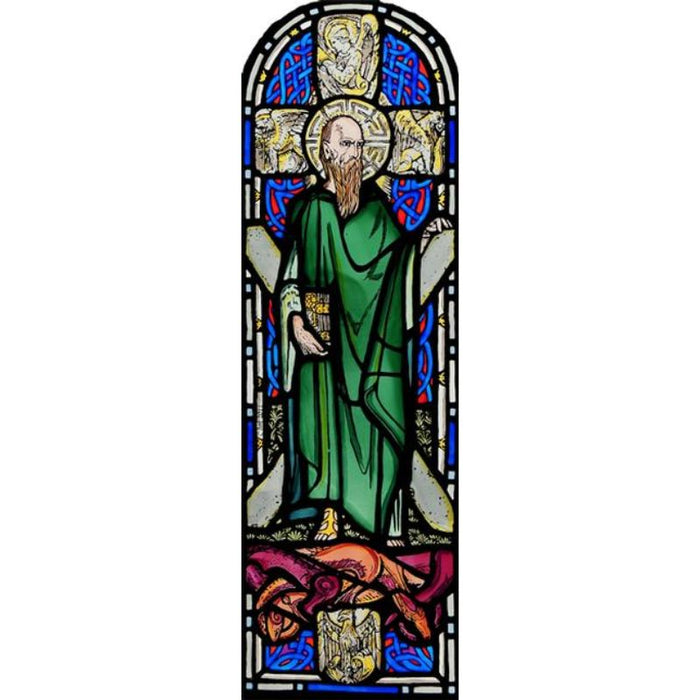 Cathedral Stained Glass, St Andrew, St Margaret's Chapel Edinburgh Castle, Stained Glass Window Transfer 21.7cm High