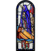 Cathedral Stained Glass, St Columba Of Iona, Edinburgh Castle, Stained Glass Window Transfer 21.7cm High