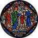 Cathedral Stained Glass, St John Of Beverley, Beveley Minster, Stained Glass Window Transfer 13.5cm Diameter
