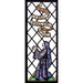 Cathedral Stained Glass, St Julian Of Norwich, St Julian's Shrine Norwich, Stained Glass Window Transfer 21.5cm High