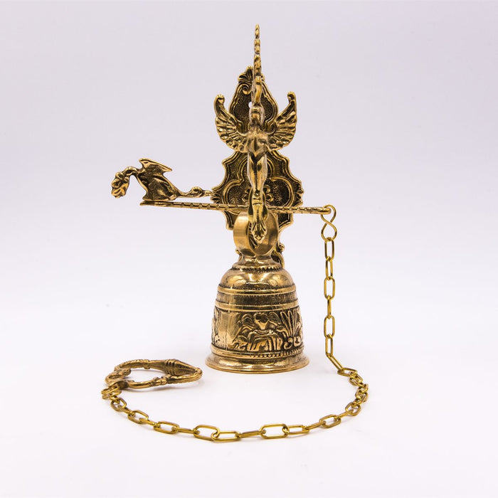 Sanctuary Bell, Wall Mounted 26cm / 10 Inches High Excluding Chain